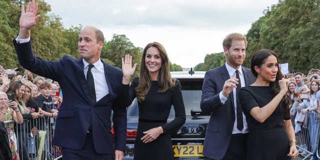 The Prince and Princess of Wales, as well as the Duke and Duchess of Sussex extended waves and their appreciation to fans outside Windsor Castle.