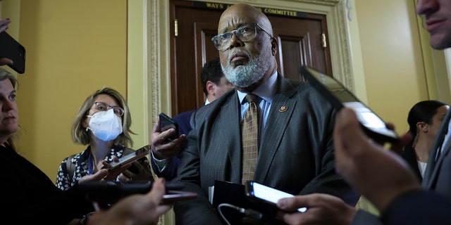 Rep. Bennie Thompson, D-Miss., chair of the House Select Committee to Investigate the January 6, speaks to reporters after a closed door meeting with committee members at the U.S. Capitol on Sept. 13, 2022.