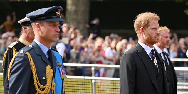 Prince Harry and Prince William are set to stand vigil Saturday evening.