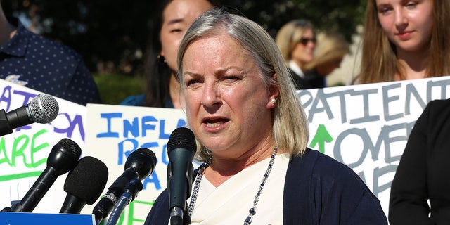 Rep. Susan Wild speaks during a press conference on Sept. 21, 2022 in Washington, D.C.