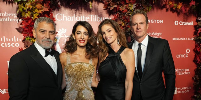 George Clooney and Rande Gerber have been longtime friends. They're pictured here with their wives, Amal Clooney and Cindy Crawford, at the Albie Awards.