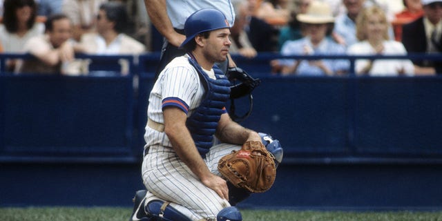 New York Mets John Stearns, #12, during game vs Houston Astros at Shea Stadium in Flushing, New York May 28, 1982