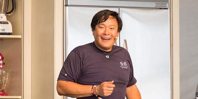 Television personality and chef Ming Tsai credits Joyce Chen with popularizing Chinese food in America and paving the way for other Chinese American chefs to succeed. Here, he hosts "Simply Ming in your Kitchen" during the third annual Austin Food and Wine Festival at Butler Park April 27, 2014, in Austin, Texas. 