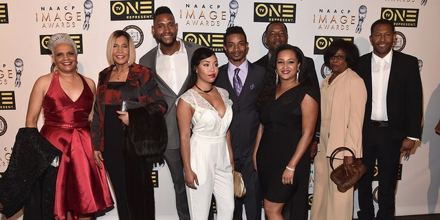 PASADENA, CA - FEBRUARY 04:  The cast of "Welcome to Sweetie Pie's" attends the 47th NAACP Image Awards Non-Televised Awards Ceremony on February 4, 2016 in Pasadena, California. 