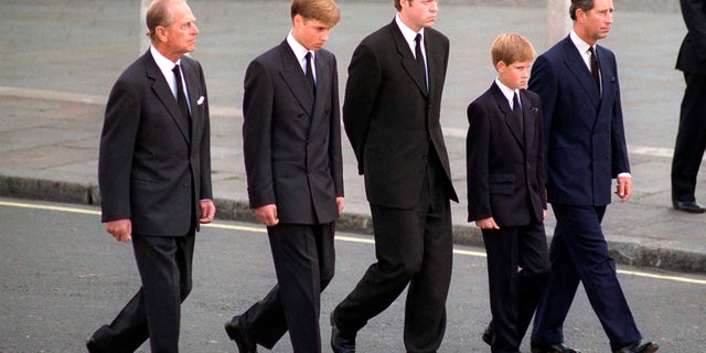 Princess Diana was buried on Sept. 6, 1997, and her sons, Prince William and Prince Harry, joined the funeral procession at the request of the late Prince Philip.