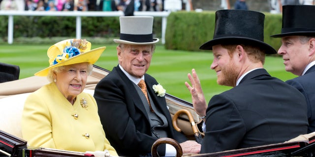 Pictured in 2016, Prince Harry shared a special bond with both his grandparents: Queen Elizabeth II and Prince Philip.