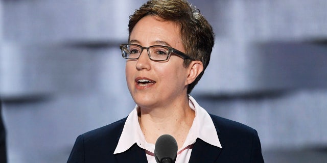 Democratic Oregon gubernatorial candidate Tina Kotek, then the Speaker of Oregon's House of Representatives, speaks during the Democratic National Convention in Philadelphia, Pennsylvania, U.S., on Monday, July 25, 2016.