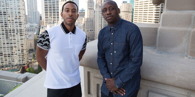 Ludacris, left, and Chaka Zulu attend Michigan Avenue Magazine's celebration of its summer issue at LondonHouse Chicago on July 13, 2017, in Chicago.