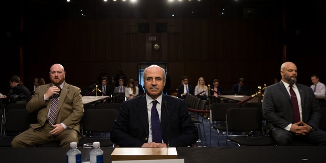 William Browder, CEO of Hermitage Capital Management, takes his seat as he arrives for a Senate Judiciary Committee hearing in the Hart Senate Office Building on Capitol Hill, July 27, 2017, in Washington, D.C. 