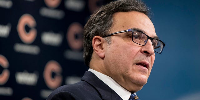 Chicago Bears President Ted Phillips speaks during a press conference at Halas Hall on Monday, January 1, 2018 in Lake Forest, Ill. The Bears fired coach John Fox on Monday.