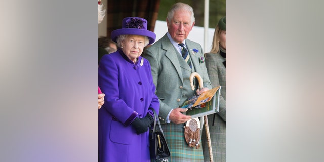 Queen Elizabeth II and Prince Charles, Prince of Wales attend the 2019 Braemar Highland Games on September 07, 2019, in Braemar, Scotland.