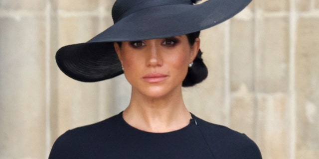 Meghan, Duchess of Sussex is seen during the state funeral of Queen Elizabeth II at Westminster Abbey in London on September 19, 2022.