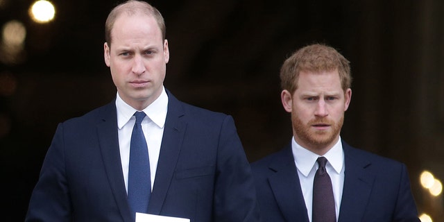 According to Katie Nicholl, the relationship between Prince William (left) and Prince Harry remains strained.