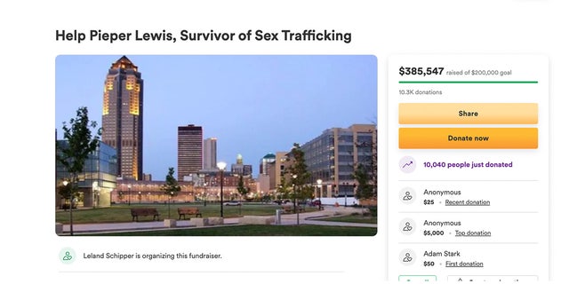 A GoFundMe page has raised nearly $400,000 to help Pieper Lewis, 17, pay restitution to the family of the alleged rapist she stabbed to death.