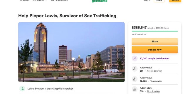 A GoFundMe page has raised nearly $400,000 to help Pieper Lewis, 17, pay restitution to the family of the alleged rapist she stabbed to death.