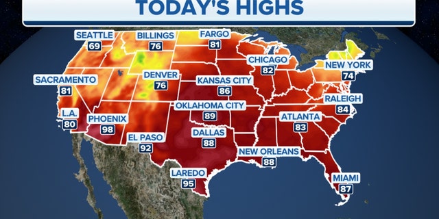 National forecast highs