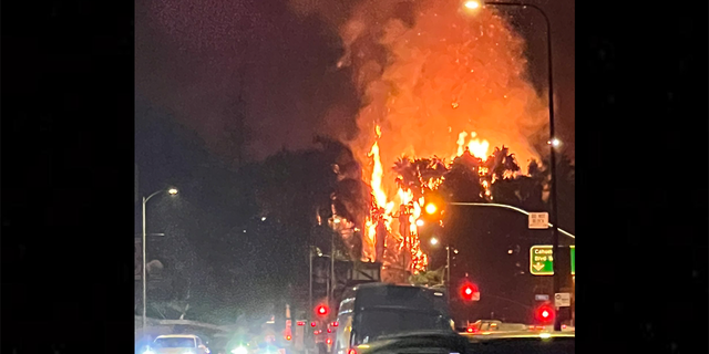 A large fire broke out at the Hollywood Bowl as people were leaving following a "Sound of Music" singalong Saturday evening.