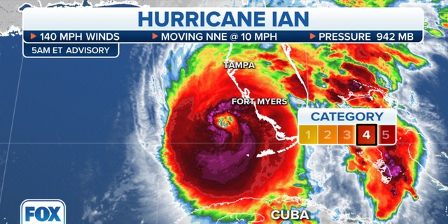 Hurricane Ian strengthens into a Category 4 storm