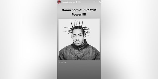 Kenan Thompson shared Questlove's Instagram post about the late rapper. 