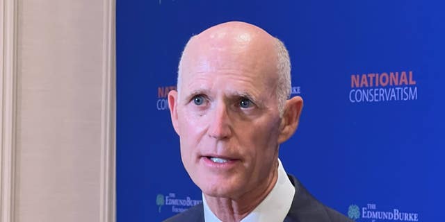 Sen. Rick Scott, R-Fla., spoke with Fox News Digital at the National Conservatism conference in Aventura, Fla., Sept. 11, 2022. 