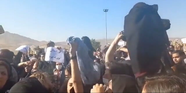 Hundreds of women protest at the funeral of Kurdish-Iranian woman Mahsa Amini, who died while in custody of Iran's morality police after they arrested her for violations of hijab laws.