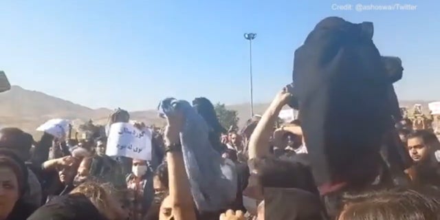 Hundreds of women protest at the funeral of Kurdish-Iranian woman Mahsa Amini, who died while in custody of Iran's morality police after they arrested her for violations of hijab laws.