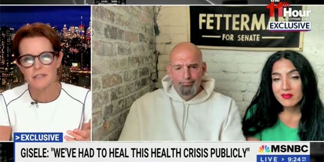 John Fetterman sits down for interview with MSNBC.