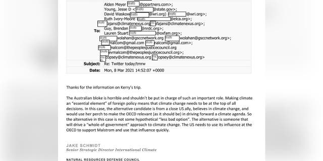 Schmidt responds to Young and Meyer's correspondence, weighing in on Cormann's bid for OECD head.