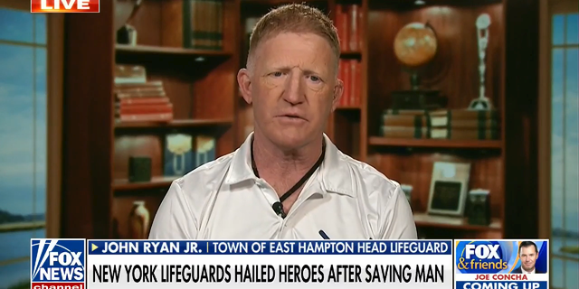 Town of East Hampton lifeguard James Ryan Jr. told "Fox and Friends Weekend" that his team focused on administering lifesaving CPR to David Plotkin in hopes of getting Plotkin's pulse to start again.