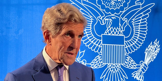 U.S. climate envoy John Kerry speaks during an interview with a Reuters journalist in Dakar, Senegal September 15, 2022.