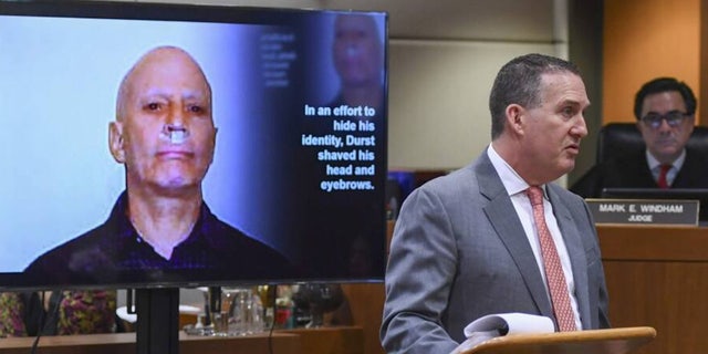 Deputy DA John Lewin delivering opening statements in Robert Durst's murder trial Thursday, March 5, 2020. 