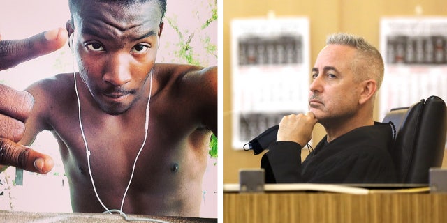 A photo combination of robbery defendant Vamazae Elgin Banks and Los Angeles Superior Court Judge Daniel Lowenthal. The judge granted Banks a mistrial in August.