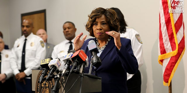 Baton Rouge, mayor Sharon Weston Broome addresses the media at a press conference in relation the city's rising homicide rate, Thursday, September 22, 2022. 