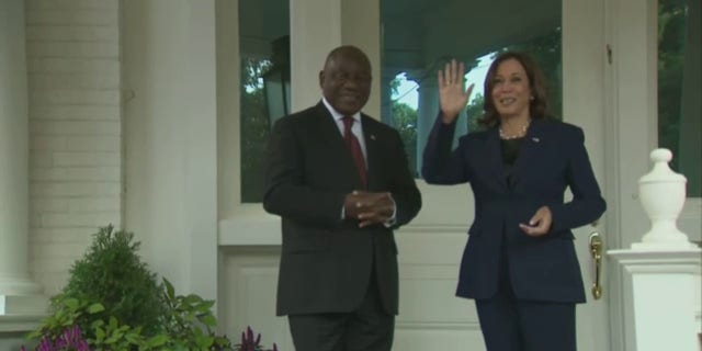 Appearing with South African President Cyril Ramaphosa on Friday, Vice President Kamala Harris again ignored a question regarding 101 migrants who arrived outside her residence at the Naval Observatory in Washington, D.C.