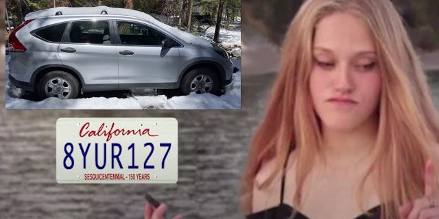 A photo illustration showing Kiely Rodni, her license plate and her silver Honda CRV. Her body and car were found Aug. 21 by Adventures with Purpose in Prosser Reservoir in California.