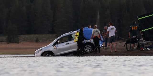 Kiely Rodni's car is pulled from Prosser Creek Reservoir after Adventures with Purpose located the vehicle.