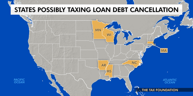 Seven states have confirmed they plan to tax student loan handout funds. 