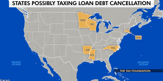 Seven states have confirmed they plan to tax student loan handout funds. 