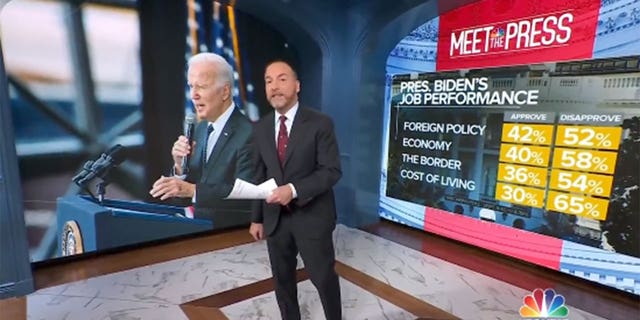 NBC's Chuck Todd discussed new NBC polling on Sunday that showed an approval bump for President Biden. 