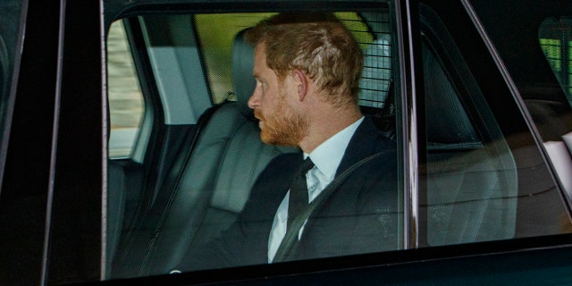 Prince Harry leaves Balmoral, headed to the airport on Sept. 9, a day after the Queen's death.
