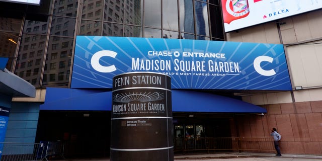 Entrance to Madison Square Garden in Manhattan, New York. 