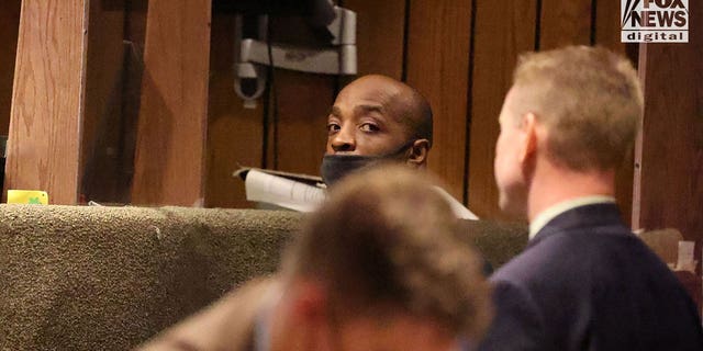 Images captured exclusively by Fox News Digital show Mario Abston, the brother of accused kidnapper and killer Cleotha Henderson, in court on Sept. 8, 2022.