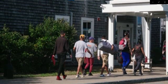 Illegal immigrants arriving at Martha's Vineyard Airport on Wednesday, September 9th.  14, 2022.