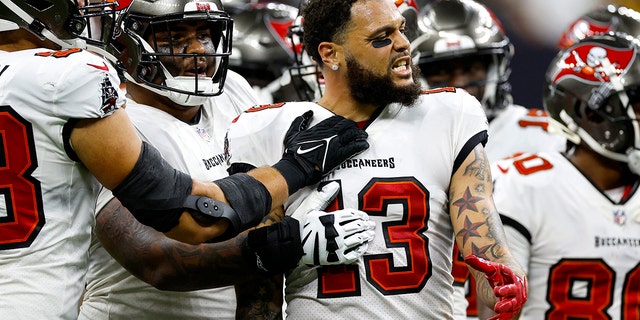 Mike Evans of the Tampa Bay Buccaneers during a Saints game in New Orleans on September 18, 2022.