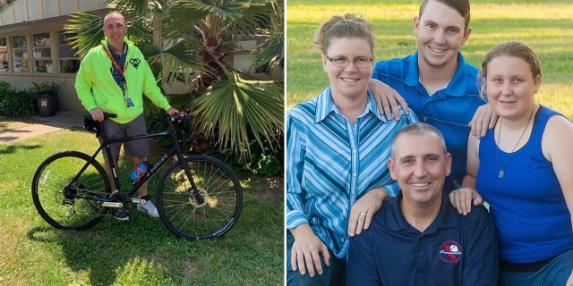 Mike Huss, principal of Ione Elementary School, enjoys biking to work and spending time with his family.