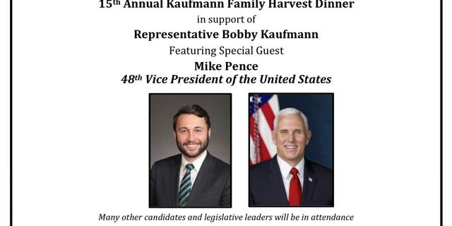 An invitation to the 15th annual Kaufmann Family Harvest Dinner, which will be held next Thursday, Sept. 29, in Wilton, Iowa. 