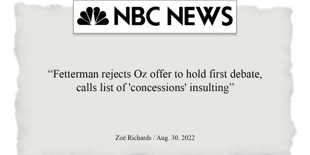 NBC News headline from Aug. 30, 2022.