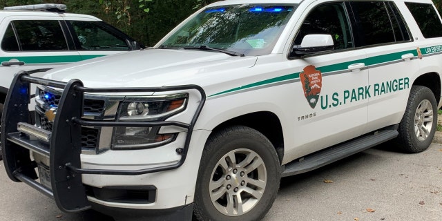 A U.S. Park Ranger Law Enforcement vehicle at Mammoth Cave National Park