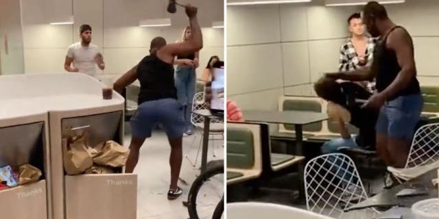 A New York City man was arrested and charged with several crimes after attacking McDonald's customers with an axe