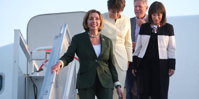 U.S. congressional delegation led by Speaker of the U.S. House Nancy Pelosi arrives in Yerevan for her first visit to Armenia, Saturday, Sept. 17, 2022.